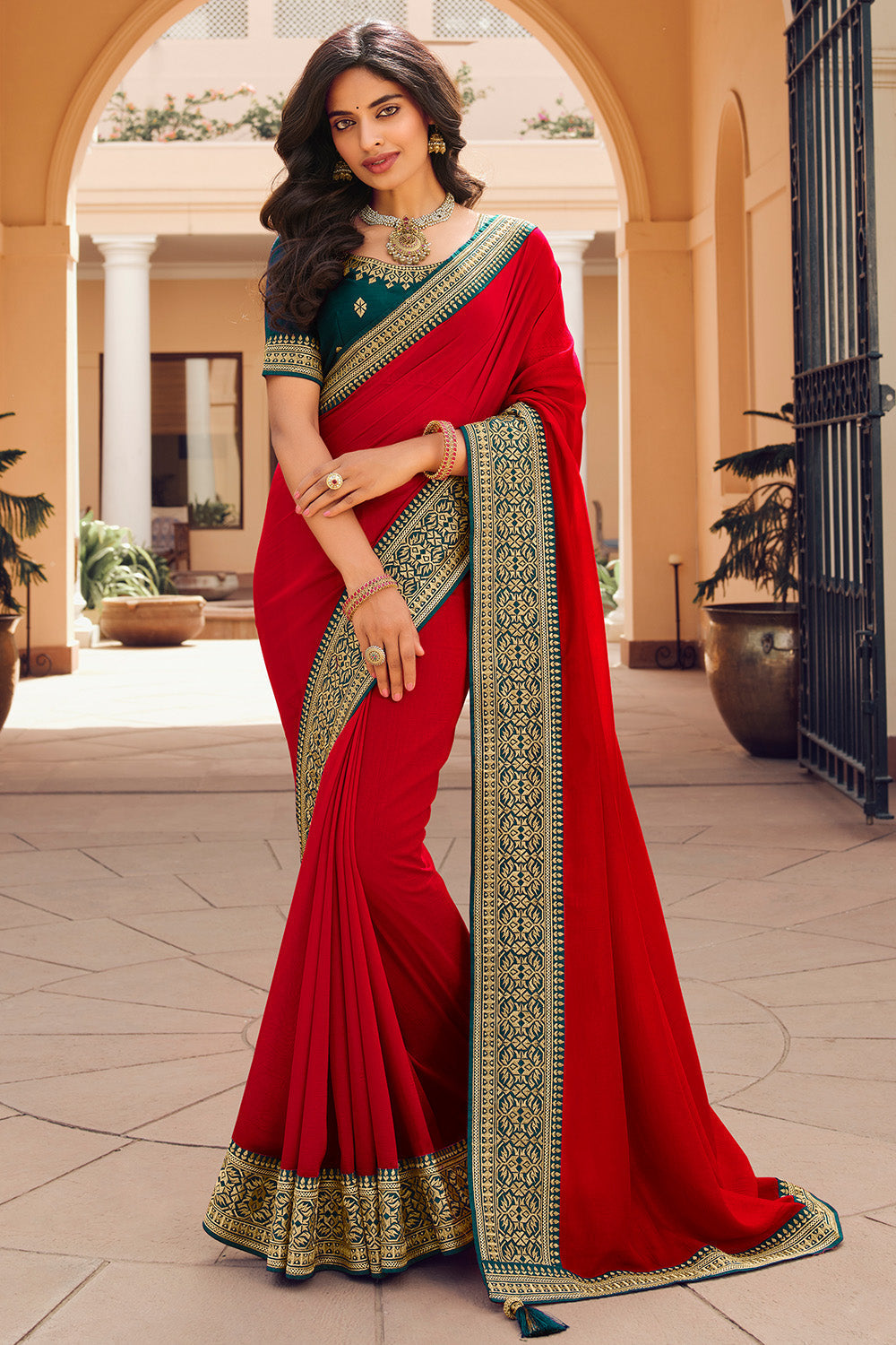 south silk saree crimson red south silk saree silk saree online 32738846310593