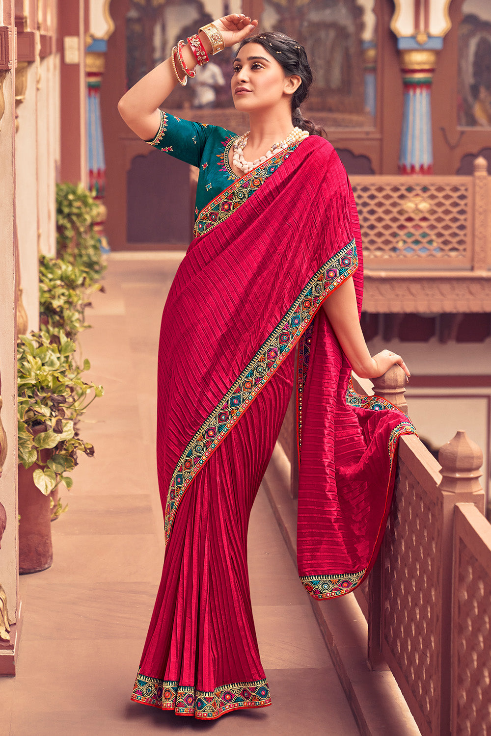 Kimora Attractive Crimson Red Paithani Saree – Kimora Fashion Pvt Ltd