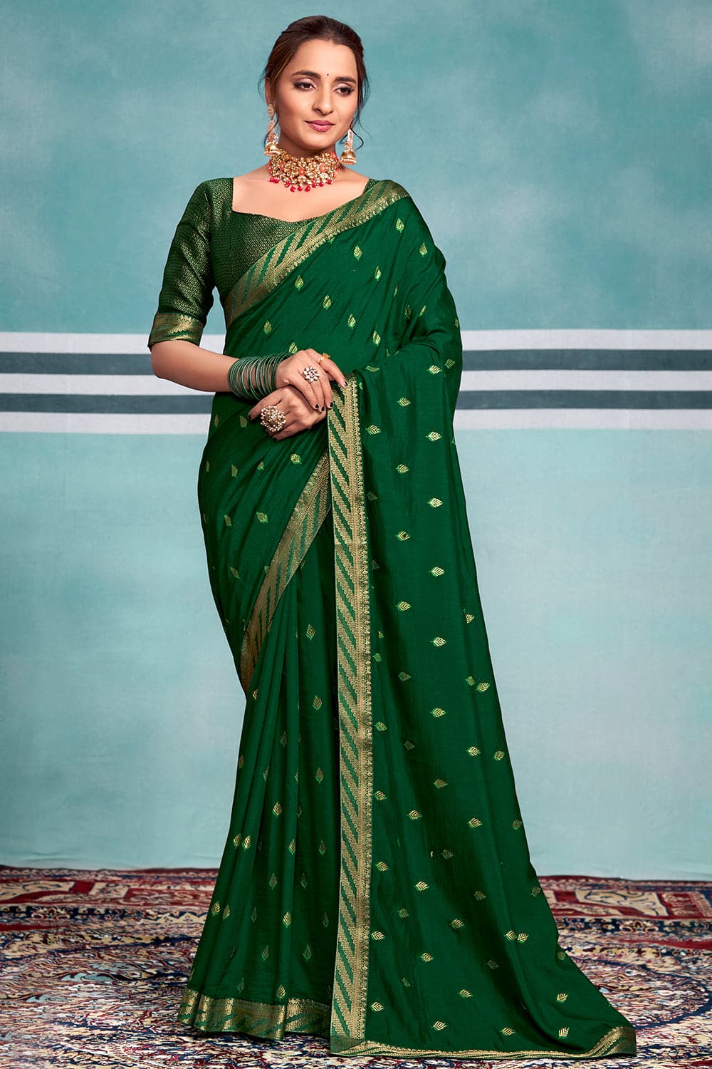 green saree