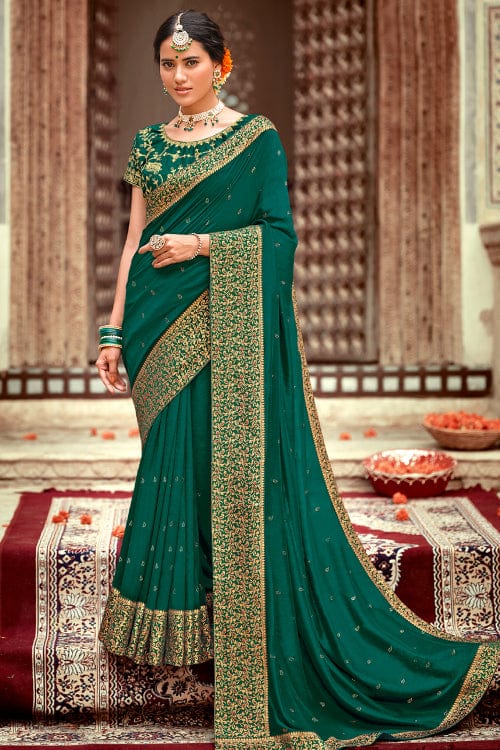 green saree