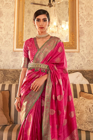 Buy Cream Designer Satin Silk Saree online-Karagiri