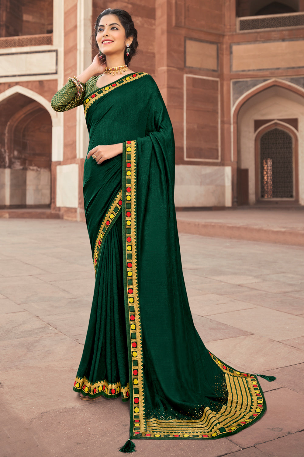 green south silk saree