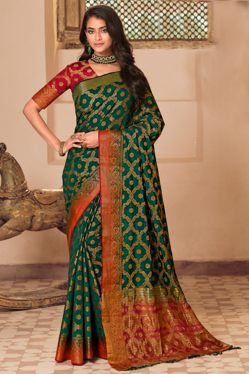 green south silk saree