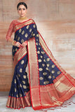 Indigo Blue South Silk Saree