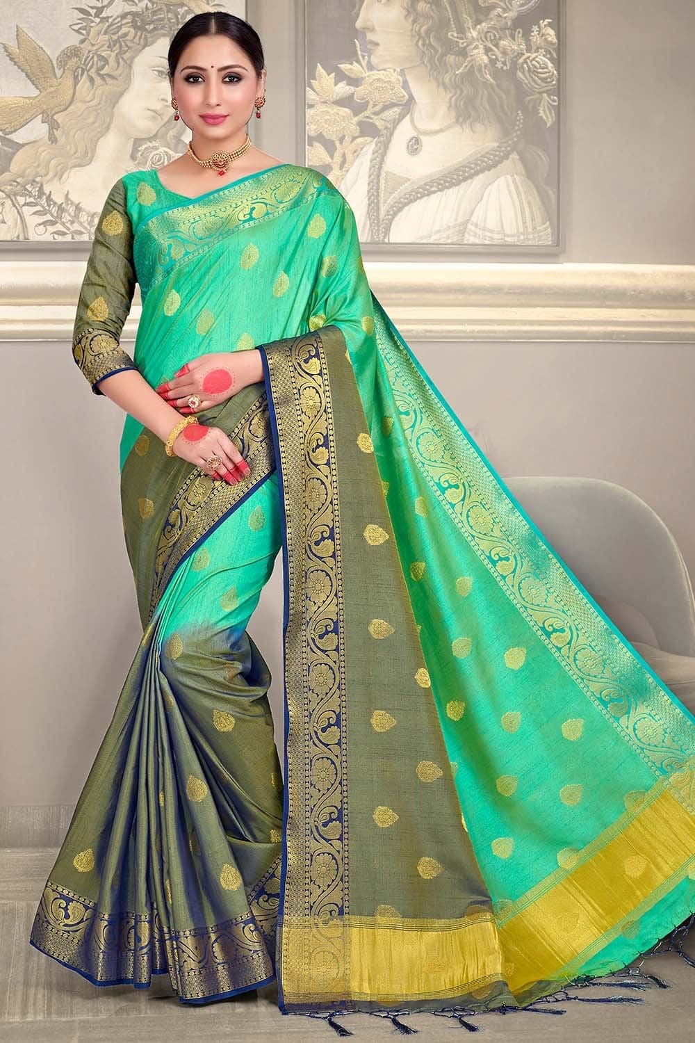 Jungle Green South Silk Saree