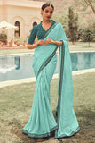 blue south silk saree