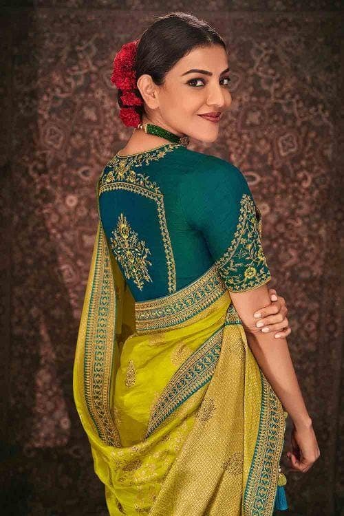 South Silk Saree Lime Green South Silk Saree saree online