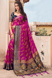 purple south silk saree