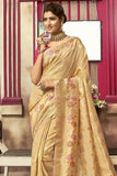 yellow south silk saree