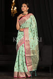 south silk saree Mint Green South Silk Saree saree online