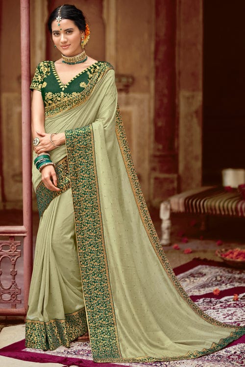 green saree