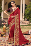 maroon south silk saree