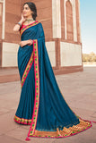 blue south silk saree