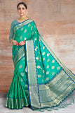 Tiffany Blue South Silk Saree