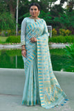 Tussar Silk Saree Celeste Blue Tussar Silk Saree saree online