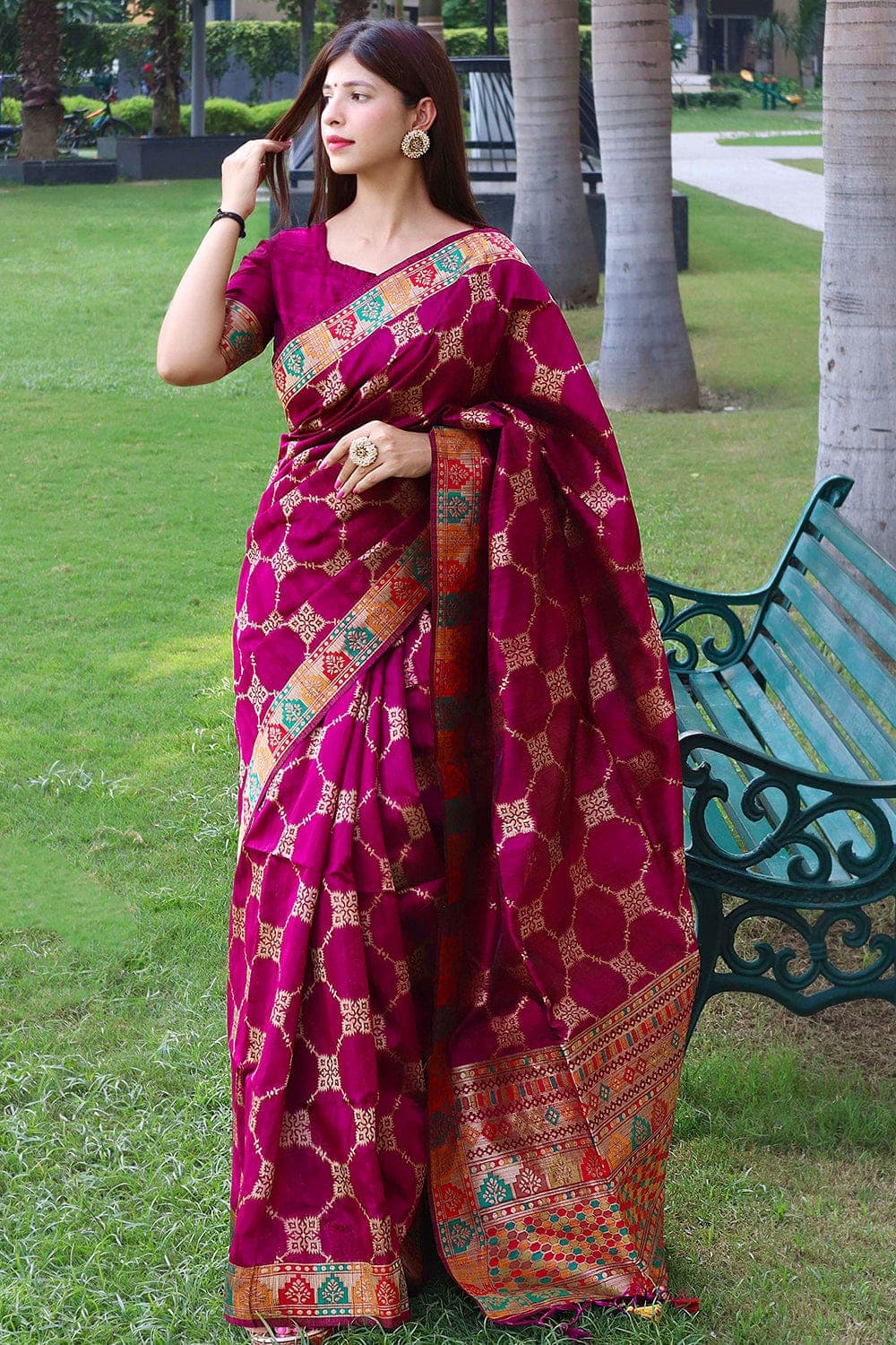 Tussar Silk Saree Mulberry Purple Tussar Silk Saree saree online