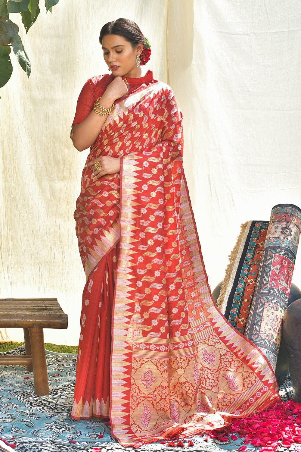 tussar silk saree