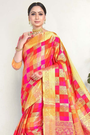 Fire Finch Saree: Radiant Elegance At Thenmozhi Designs